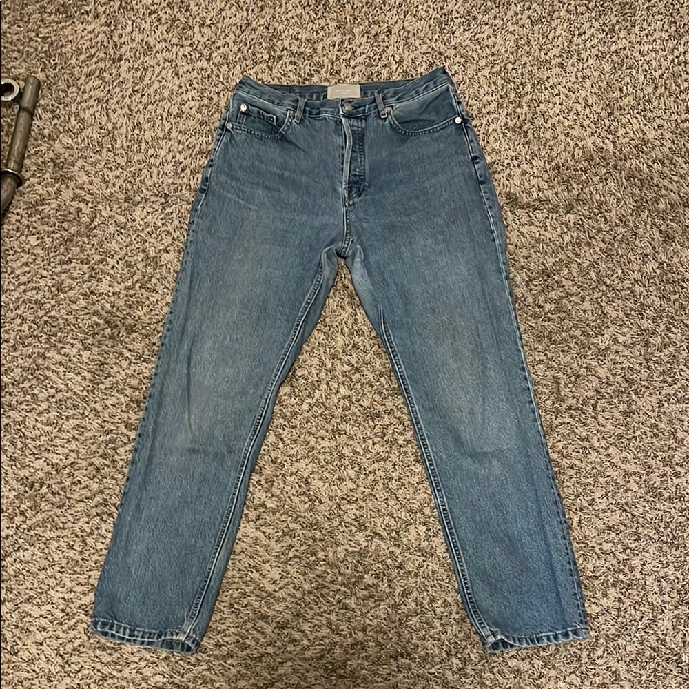 Everlane Blue Straight Leg Jeans Classic Style